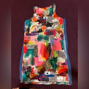 Patricia Field Colorful Artistic Mini Dress